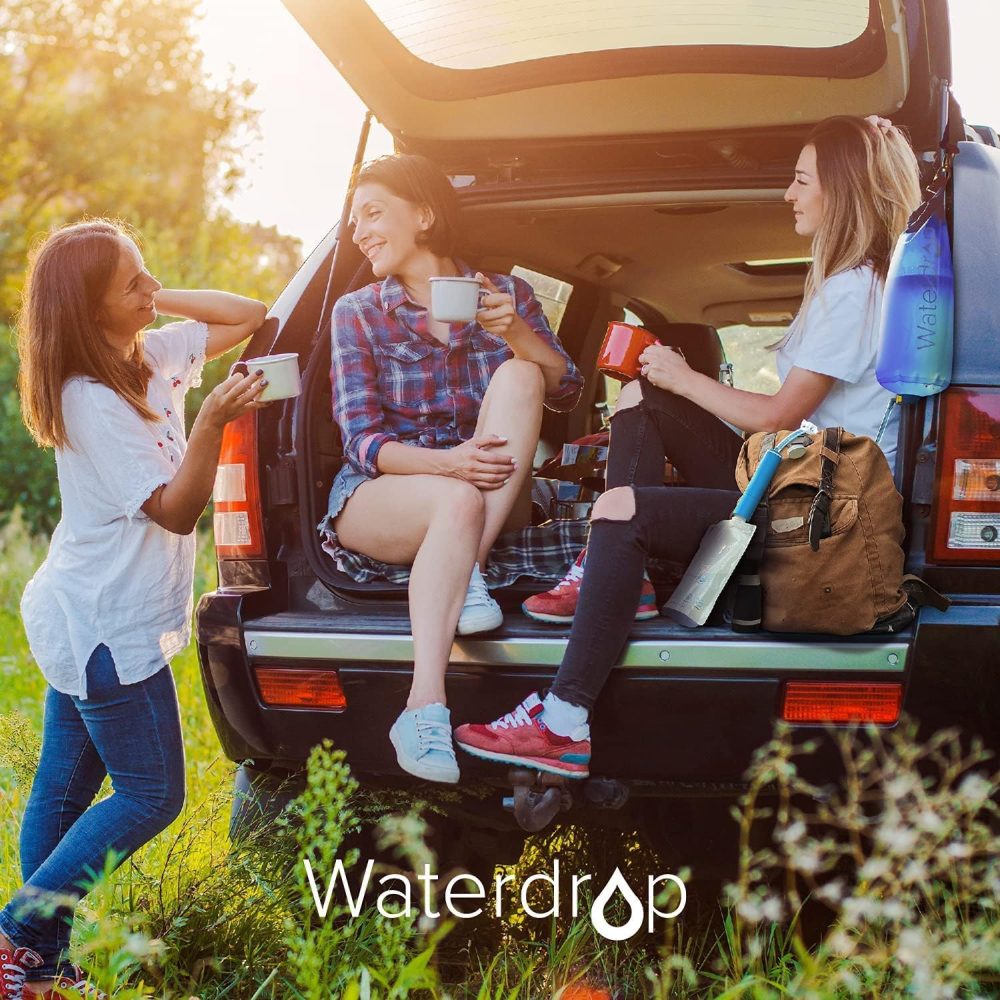 Waterdrop 16 oz Collapsible Water Pouch, Pack of 3, Hiking, Camping, Travel, BPA-Free, Reusable, Foldable - Image 8